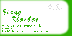 virag kloiber business card